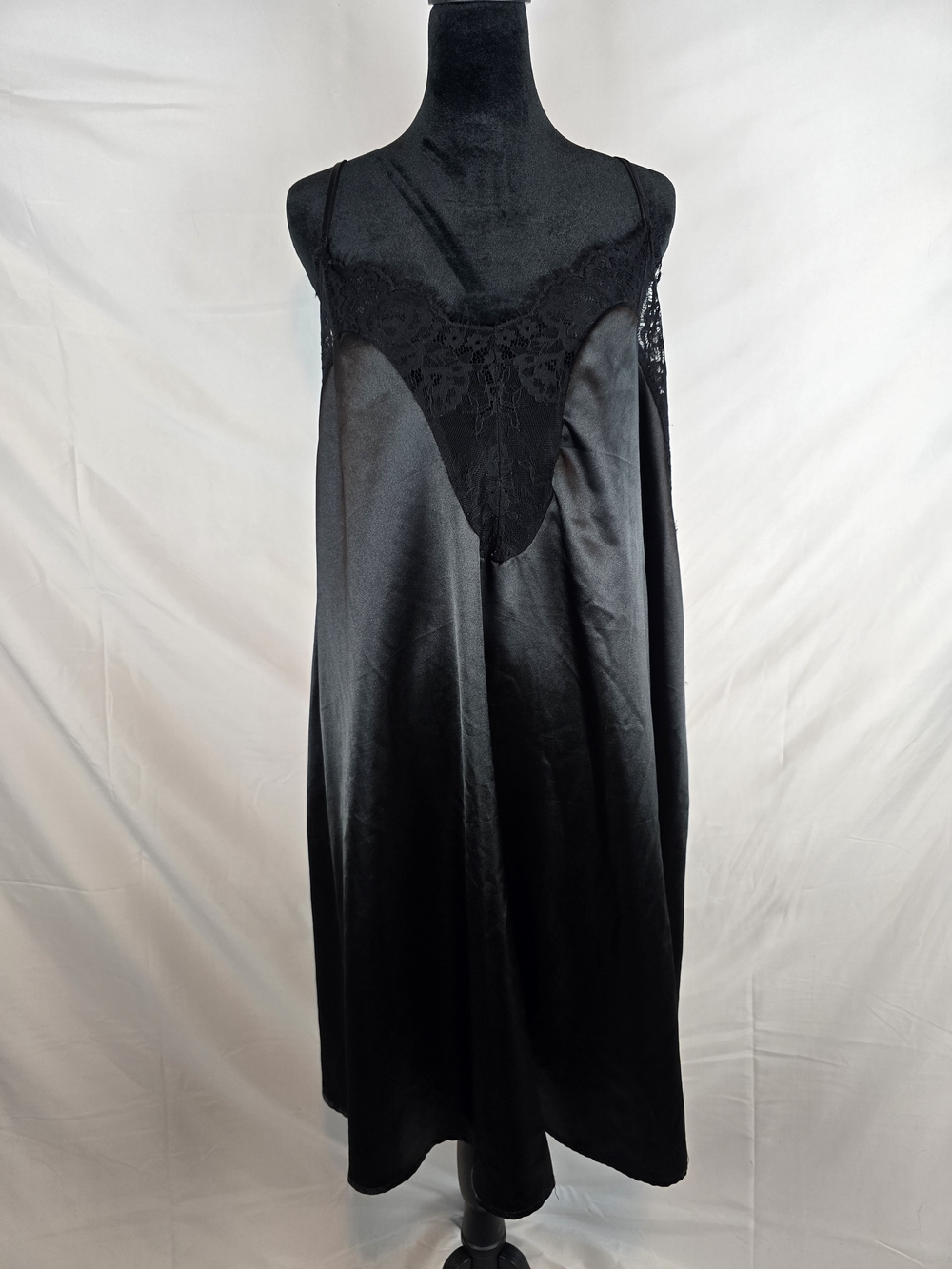 Black Lace-Trim Slip Chemise - Women's Intimates
